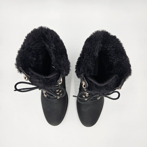 Olivia & Kate Ryder Womens Boot Winter Ankle Heels Lace Up Black Size 8.5 - Picture 9 of 12